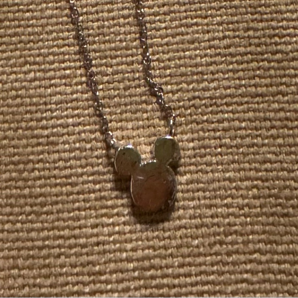 Silver Mickey Mouse Pendant Necklace